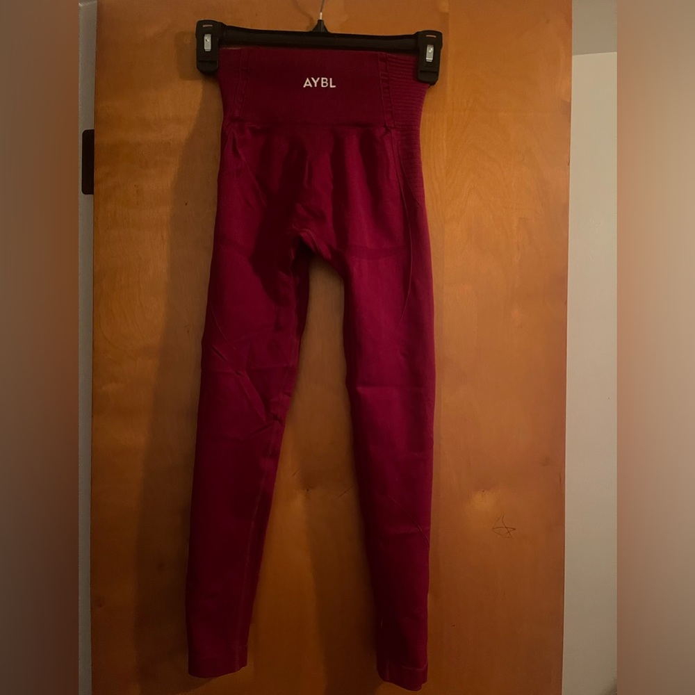 XS AYBL maroon leggings